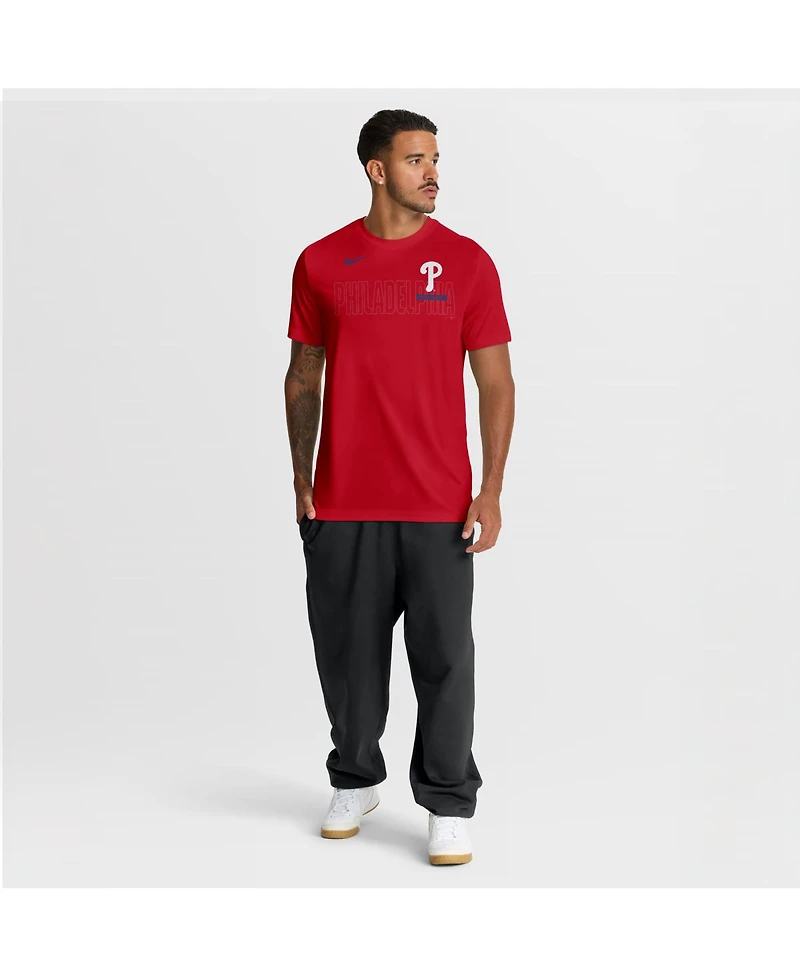 Nike Men's Red Philadelphia Phillies Knockout Team Legend Dri-fit T-Shirt