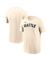 Nike Men's Cream Seattle Mariners Alternate Wordmark T-Shirt