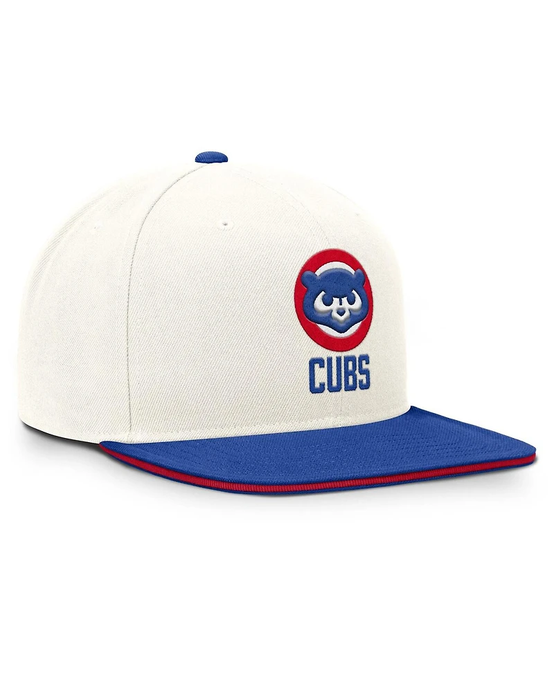 Nike Men's Cream/Royal Chicago Cubs Cooperstown Pro Dri-fit Snapback Hat