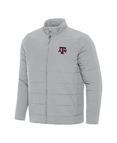 Antigua Men's Gray Texas A M Aggies Swelter Full-Zip Puffer Jacket