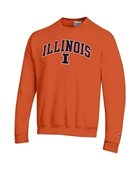 Champion Men's Orange Illinois Fighting Illini Arch Over Logo Pullover Sweatshirt