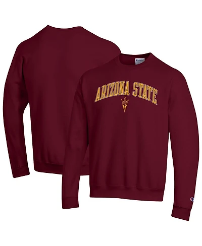 Champion Men's Maroon Arizona State Sun Devils Arch Over Logo Pullover Sweatshirt