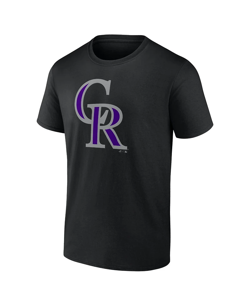 Logo Athletic Men's Black Colorado Rockies Official T-Shirt