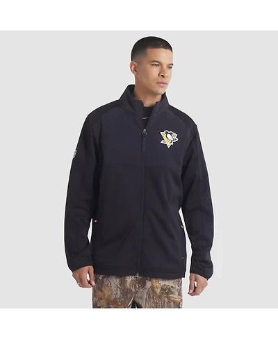 Fanatics Men's Black Pittsburgh Penguins Authentic Pro Rink Full-Zip Jacket