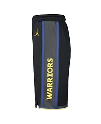Nike Big Boys and Girls Black Golden State Warriors Authentic Statement Edition Swingman Shorts