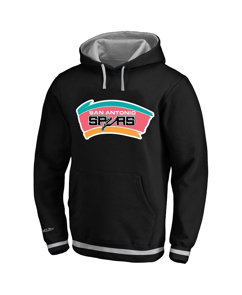 Mitchell & Ness Men's Black San Antonio Spurs Big Tall Hardwood Classics Hoodie