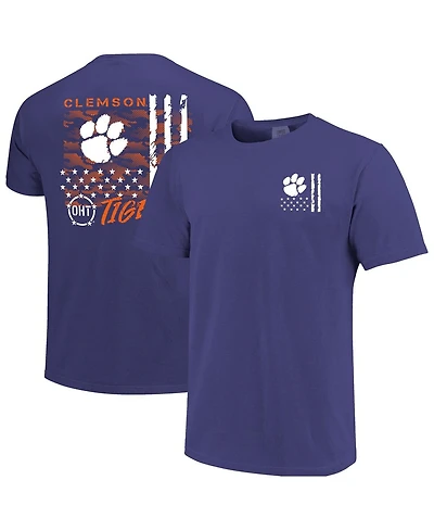 Image One Men's Purple Clemson Tigers Comfort Colors Oht Camo Overlay T-Shirt