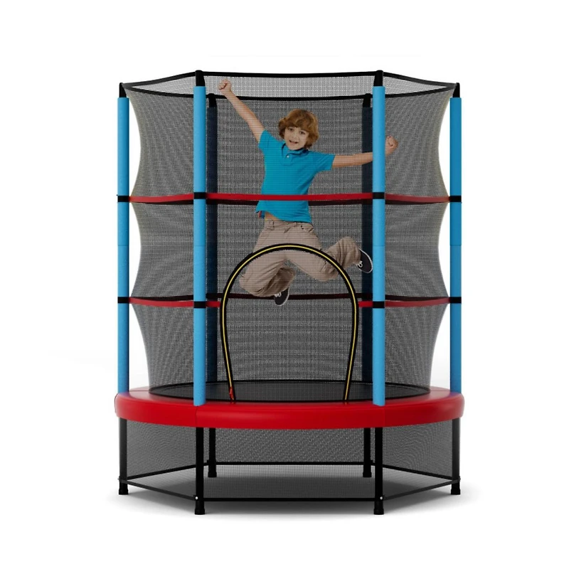 Hongge Kids Trampoline Recreational Bounce Jumper with Safety Enclosure Net