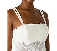 Steve Madden Juniors' Braided Strap Square Neck Midi Dress