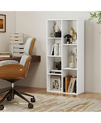 Slickblue 7-Compartment Bookshelf Vertical or Horizontal Storage