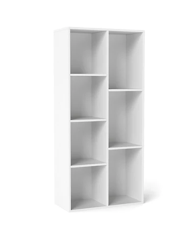 Slickblue 7-Compartment Bookshelf Vertical or Horizontal Storage
