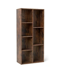 Slickblue 7-Compartment Bookshelf Vertical or Horizontal Storage