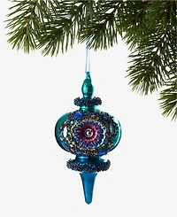 Holiday Lane Peacock Beaded Finial Ornament, Macy's Exclusive