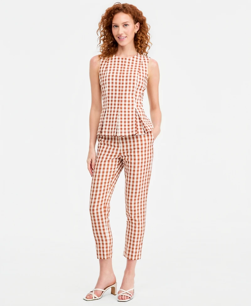 Tahari Asl Petite Peplum Sleeveless Blouse