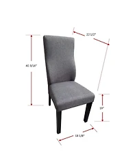 Kings Brand Furniture Contemporary Dining Chairs Solid Wood, Upholstered Seats and Cappuccino Finish