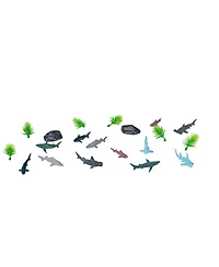 Wild Republic Bucket Mini Shark Figurines, 20 Pieces