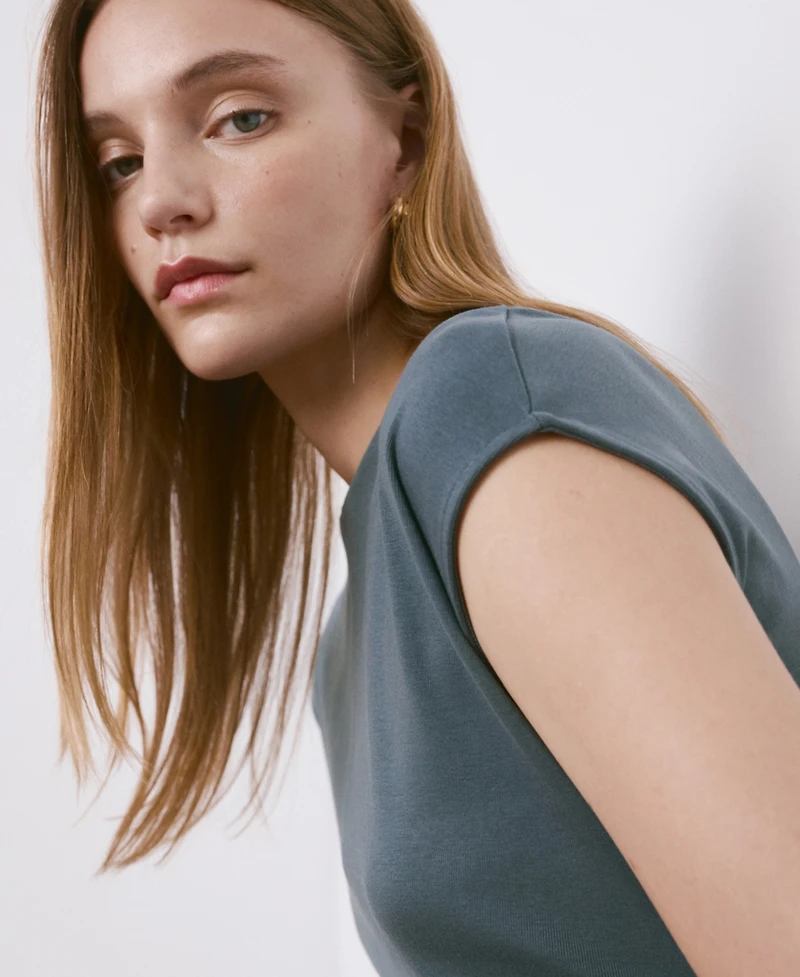 Mango Women's Draped Detail Midi-Dress