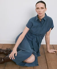 Mango Women's Belt Shirt Dress