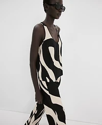 Mango Women's Printed Straight Top