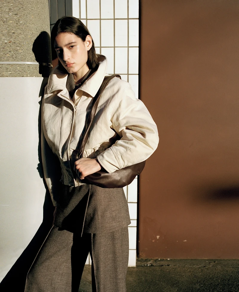 Mango Women's Gathered Waist Oversized Jacket