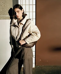 Mango Women's Gathered Waist Oversized Jacket