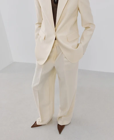 Mango Women's Low-Rise Lyocell Pants