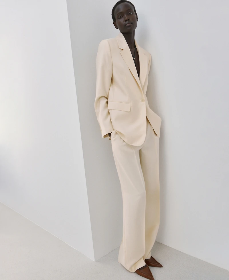 Mango Women's Low-Rise Lyocell Pants