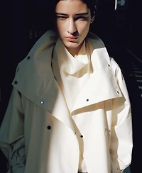 Mango Women's Oversized Funnel-Neck Belt Trench Coat