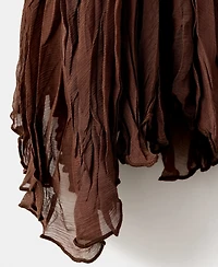Mango Women's Ruffled Chiffon Skirt