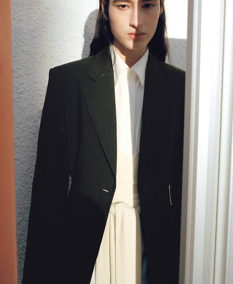 Mango Women's Fitted Lyocell Jacket