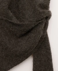 Mango Women's Asymmetrical Semi-Sheer Alpaca Top