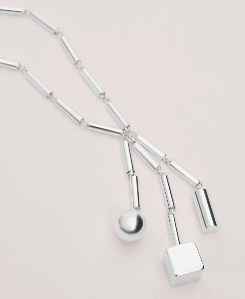 Mango Women's Metal Pieces Pendant Necklace