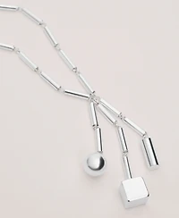 Mango Women's Metal Pieces Pendant Necklace