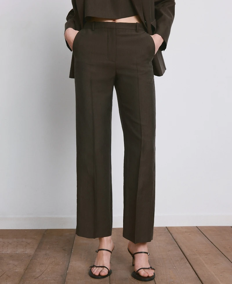 Mango Women's Mid-Rise Lyocell Pants