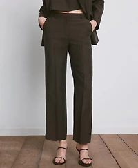 Mango Women's Mid-Rise Lyocell Pants