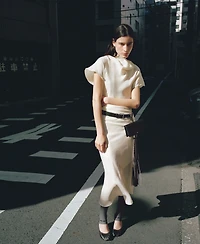 Mango Women's Matching Scarf Lyocell Dress