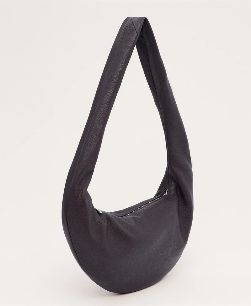 Mango Women's Oval Leather Shoulder Bag