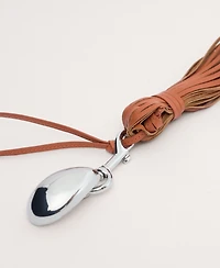 Mango Women's Leather Tassel Keychain