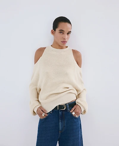 Mango Women's Off-The-Shoulder Knitted Sweater