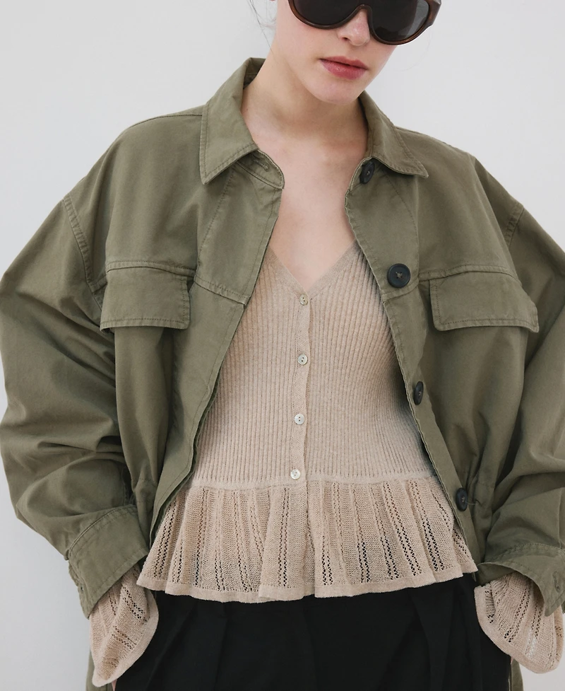 Mango Women's Ruffle Knit Cardigan