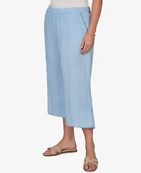 Ruby Rd. Plus Snow Washed Gauze Pull-On Capri Pants
