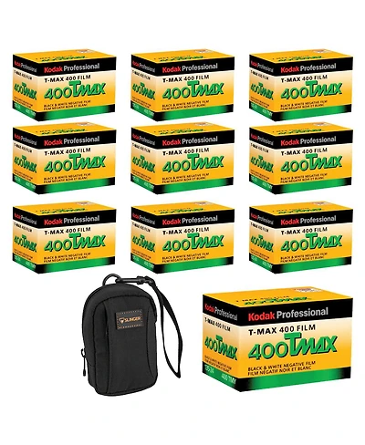 Kodak T-Max 400 Tmy 35mm Black and White Negative Film, Iso 400, 24 Exposure, 10-Pack, Bundle with Alpine 1 Camera Bag