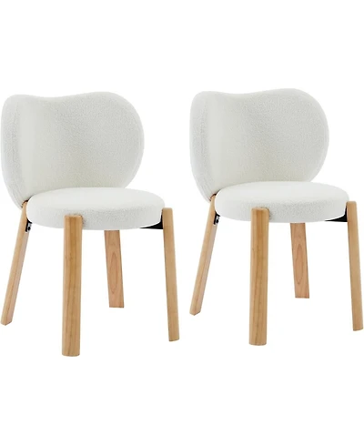 gaomon Makeup Chair Comfy Accent Chair,Plush Teddy Fabric,Cute Vanity for Home Office,Bedroom,Dressing Room