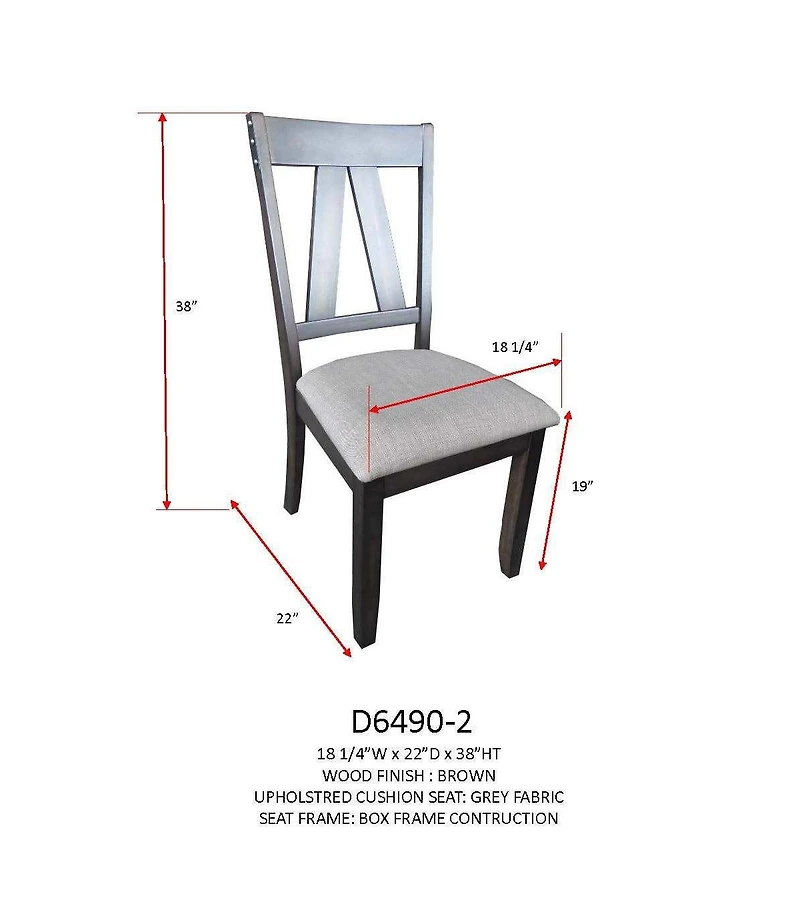 Kings Brand Furniture Set of 2 Dining Chairs