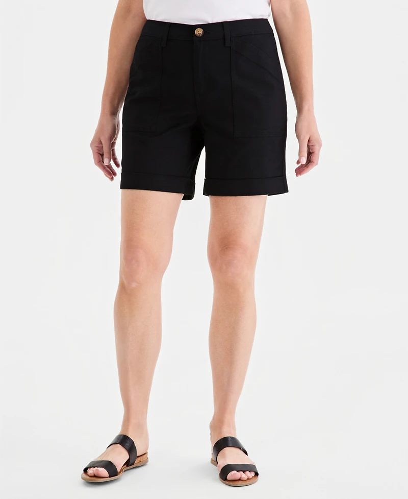 Style & Co Women's Cuffed Utility Shorts, Macy's Exclusive