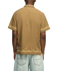Lucky Brand Men's Short-Sleeve Bandana Eyelet Shirt