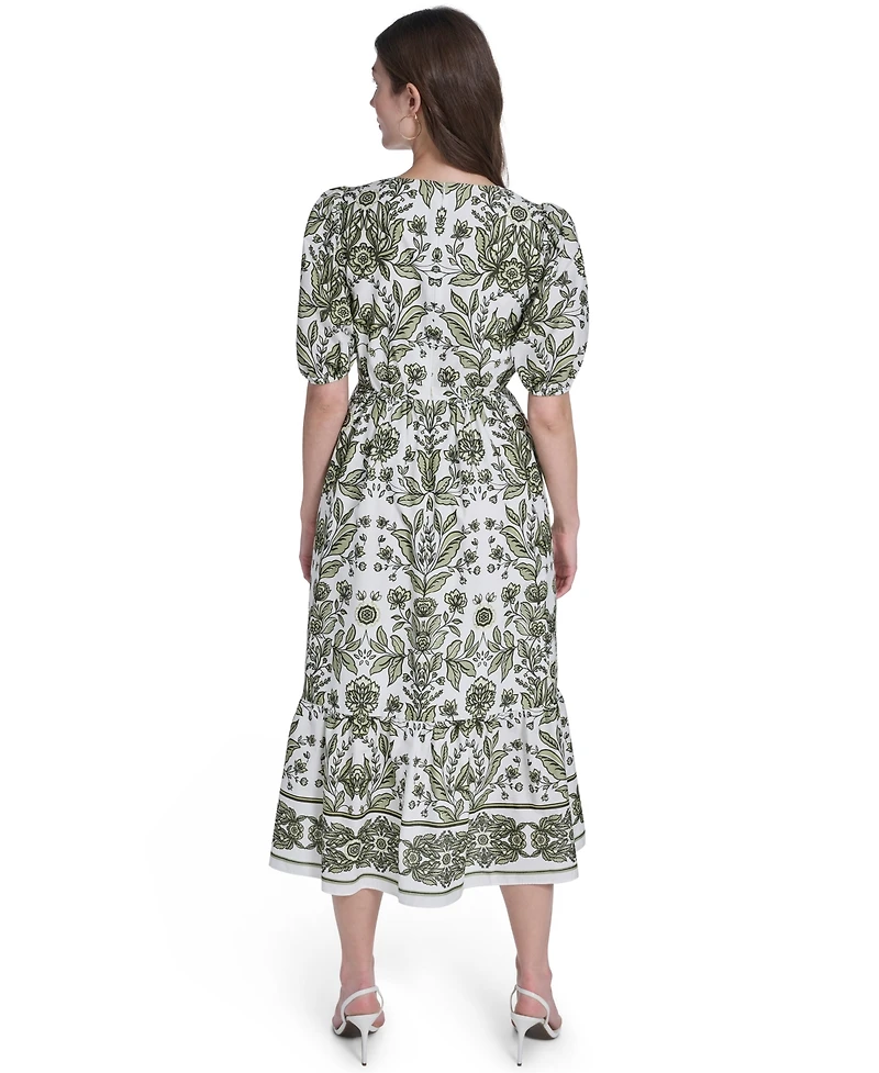 Vince Camuto Women's V-Neck Midi Dress