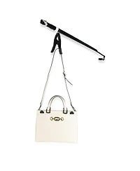 Pre-Owned Gucci Mystic White Grainy Calfskin Medium Zumi Top Handle Bag