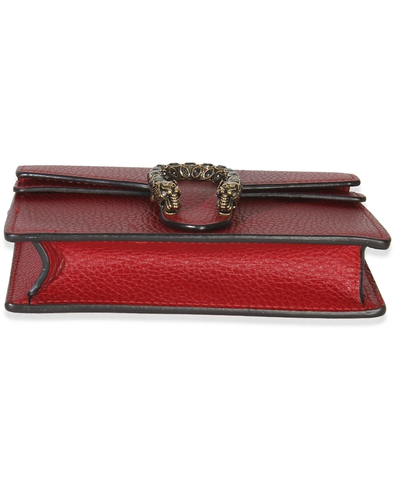 Pre-Owned Gucci Red Dollar Calfskin Crystal Super Mini Dionysus