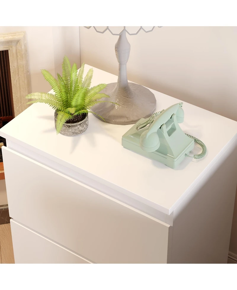 Famapy 2-Drawer Nightstand, End Table, Bedroom Bedside Dresser Chest